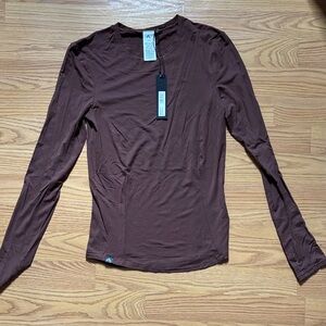 Oner Active Long Sleeve espresso brown size small - NWT
